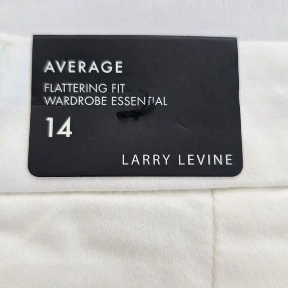 Larry Levine Womens White Cuffed Chino Shorts Size 14‎ Average New With Tags